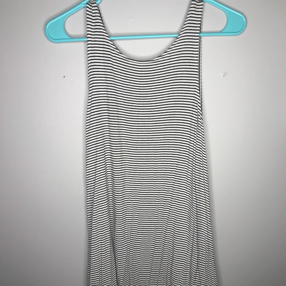 Black and White striped T-shirt dress
